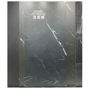 高品质中国工厂瓷板黑色格式大理石瓷砖大瓷砖2400*1200 * 11毫米光泽石材家具顶