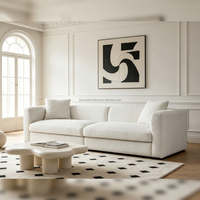 Canapé d'angle modulable de haute qualité en tissu blanc pour salon, mobilier de maison