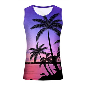 Camiseta sin Mangas de Yoga para Hombre, Informal, de Punto, 100% Algodón, Transpirable, de Secado Rápido, con Cuello en V, Holgada, Cómoda, para Hacer Ejercicio - Product Image 1