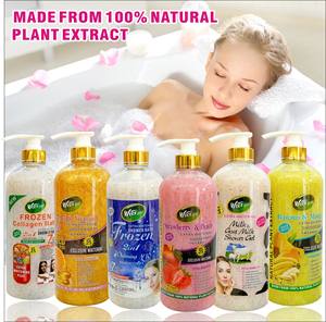 Gel Douche Alpha Arbutine Collagène Marque Privée Blanchissant Exfoliant Sel <span class=keywords><strong>de</strong></span> Bain Hydratant Gel Douche Nourrissant - Product Image 3