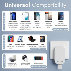 <span class=keywords><strong>Cargador</strong></span> Rápido para Teléfono Compatible con USB-C de Doble Puerto y 36 W, Enchufe Estándar Plegable de 3 <span class=keywords><strong>Pines</strong></span> - Product Image 5