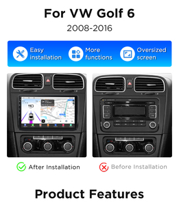 Junsun ชิปวิทยุติดรถยนต์แอนดรอยด์สำหรับ Volkswagen VW Golf <span class=keywords><strong>6</strong></span> 2008-2016 <span class=keywords><strong>Apple</strong></span> CarPlay กล้อง360สเตอริโอ1.8 GHz - Product Image 2