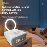 OEM Smart Wireless Bt Musik lautsprecher mit kabellosem Ladegerät LED-Lampe Weck licht Wecker