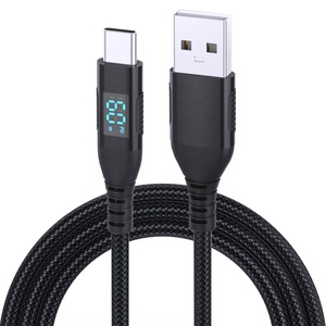 สายเคเบิล LED ดิจิตอลชาร์จเร็ว Type C ยาว1เมตรใช้ได้กับ Android USB Type C สำหรับ OPPO VIVO Xiaomi <span class=keywords><strong>Samsung</strong></span> - Product Image 1
