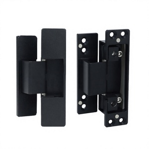 Charnière de porte dissimulée en alliage d'aluminium anodisé, réglable 2D, à fermeture douce, pour porte en bois massif - Product Image 3