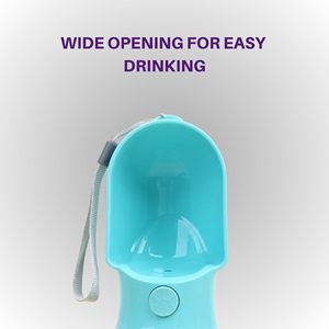 2 in 1 portatile pieghevole per animali domestici tazza di plastica in Silicone Eco Friendly viaggio cane bottiglia per bere con ciotola - Product Image 3