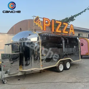 Camion à pizza mobile de 5,5 m à prix d'usine, remorque de restauration de rue personnalisée en acier inoxydable - Product Image 4