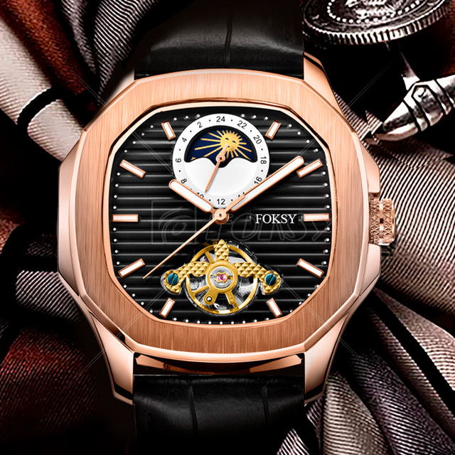 Reloj Montre Orologio Uhr China Flying Tourbillon Movement Luxury Skeleton Automatic Mechanical Men Watch