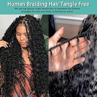 Cheveux Frisés Birmans MLM pour Tresses Bohèmes, Cheveux Humains Bruts Vietnamiens 100% en Vrac pour Tressage, Extensions de Cheveux Frisés 100g