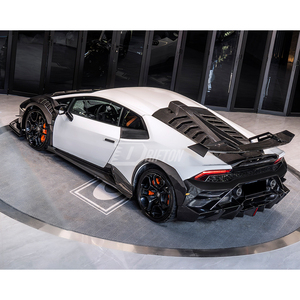 Huracan ชุดปีกสปอยเลอร์หลังพร้อมฝาเครื่องยนต์สไตล์ STO คาร์บอนไฟเบอร์แห้ง LP610 LP580 EVO Tecnica - Product Image 3