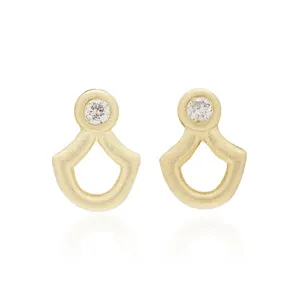 Gemnel Fashion single stone simple stud gem earrings designs jewelry 2024 mini earring