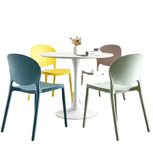 مصنع رخيصة بالجملة كرسي بلاستيكي من البولي بروبلين الطعام الكراسي أثاث منزلي حديث غرفة دائم