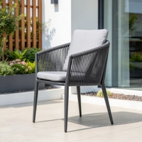 Ensembles de table et chaises d'extérieur en corde PE tressée, imperméables, résistantes au soleil et durables pour jardin, patio et hôtel