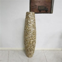 Pot Bunga Mewah Ramah Lingkungan 150cm Berlapis Epoksi dengan Lampu LED, Cangkang Keras untuk Dekorasi Pernikahan, Taman, dan Rumah (Grosir)