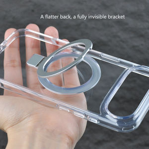 Pour iPhone 17 étui de téléphone transparent PC + TPU support pliant hybride étui de téléphone magnétique pour iPhone 17 Air 17 Pro 17 Pro Max 17 Air - Product Image 3