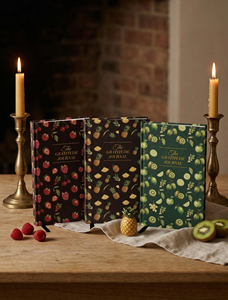 สมุดบันทึก LABON สไตล์วินเทจ ปกแข็งลายผลไม้ พร้อมฟอยล์สีทอง สำหรับบันทึกความกตัญญู สะท้อนความรู้สึกประจำวัน เหมาะสำหรับการดูแลตนเองและฝึกสติ เป็นของขวัญ - Product Image 2