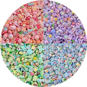 Mignon dessin animé couleur alimentaire résine accessoires bricolage ornements coques de téléphone pinces à cheveux crème colle <span class=keywords><strong>bouton</strong></span> décoratif - Product Image 4
