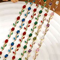 Bracelet Tulipe Plaqué Or 18K Meilleure Vente, Bijoux Floraux Tendance, Bijoux de Luxe en Laiton, Branches, Feuilles, Fleurs pour Femmes et Filles