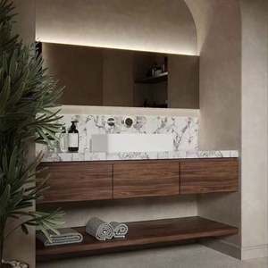 Automatic Cabinet Side Luxury Modern Washroom Plywood Bathroom <b>Vanities</b> in Malaysia - Product Image 6