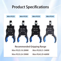 Silinder Pneumatik Industri Mini Clamp untuk Aksesori Robot Deteksi Magnetik Tabung Preform untuk Konstruksi PG25 Arc Chuc