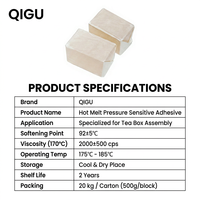 Colle thermofusible Qigu PSA jaune époxy en bloc pour emballage et scellage de boîtes cadeaux Chine