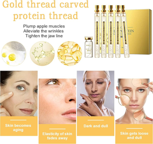 Coreano facial tensão rosto levantamento colágeno fios com soro dourado - Product Image 6