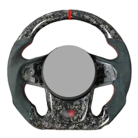 Volant personnalisé en fibre de carbone avec LED, cuir perforé rouge pour Toyota GR Supra Coupé J29 A90 A91 A91-MT 2.0 3.0 2018-2026