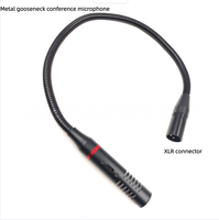 Microphone de conférence filaire à condensateur cardioïde avec suppression du bruit, XLR, col de cygne souple, pour podium et discours, 20Hz-20kHz, diffusion