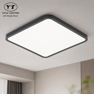 โคมไฟเพดาน LED ทรงสี่เหลี่ยมทันสมัย แผงอะคริลิกติดพื้นผิว สามสี 55 วัตต์ สำหรับห้องนั่งเล่น ห้องนอน สำนักงานในร่ม - Product Image 1