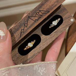 Anillo de Asteroides en Forma de Estrella Wenchi para Mujer, Plata S925 Chapada en Oro, Diseño de Alta Gama, Moda Exclusiva, Lujo Ligero, Incrustaciones Versátiles y Exquisitas - Product Image 1