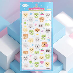 [HIHI Club] Popcorn Stickers Hihi Today Korean Cute Character Sticker Sheet Diary Planner Laptop Phone Bulk Distributor Wholesal - Product Image 1