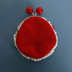 Sweet Girl Christmas <b>Tree</b> Embroidered Wool Crochet Coin Purse for Women Fashionable Accessory with Chain <b>Bag</b> - Product Image 2