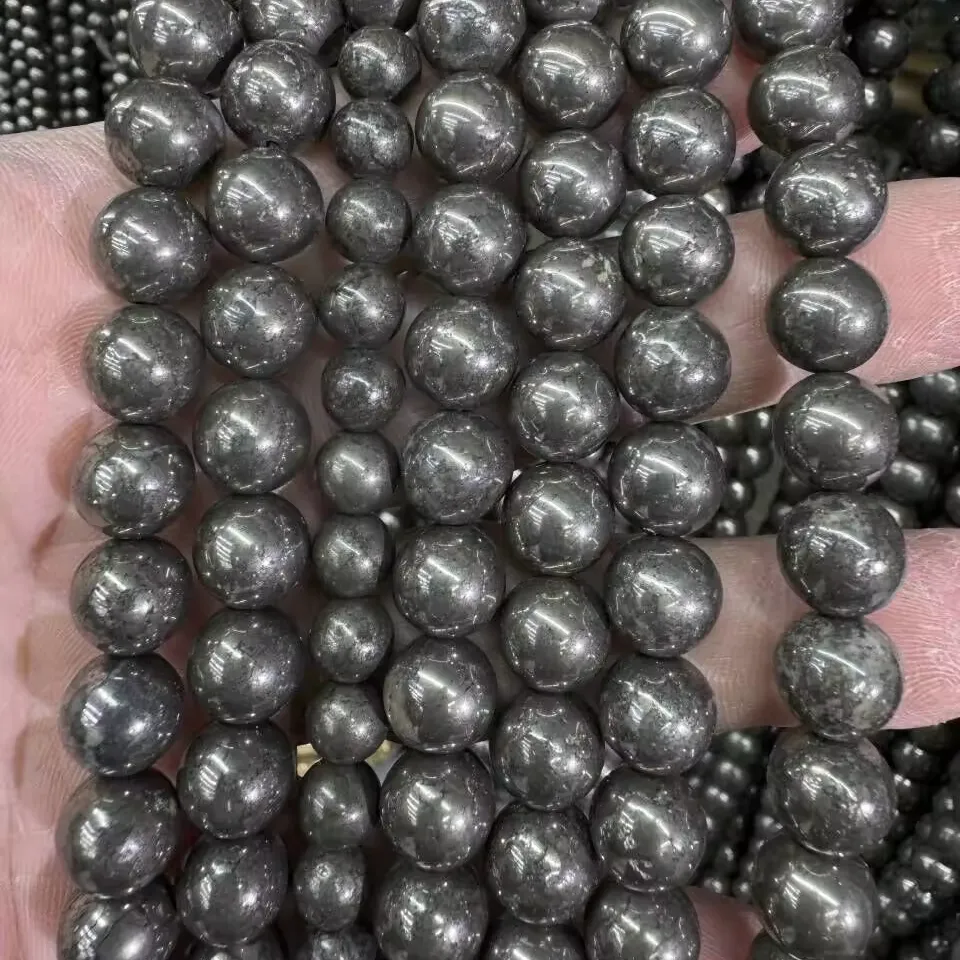 Perline all'ingrosso pietra naturale pirite perle sciolte per la creazione di gioielli 8mm