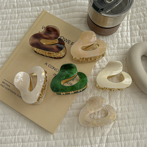 Nuovi Fermagli per Capelli in Acetato Forma Irregolare <span class=keywords><strong>2026</strong></span> Piccola Clip a Squalo Accessori per Chignon per Donne - Product Image 2