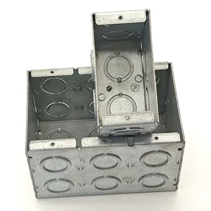 Galvanized Steel 1-Gang Masonry Box With Concentric Knockouts Welded 3-1/2 In Deep Electrical Metal Box America Market