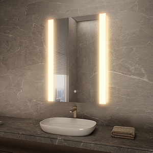 Miroir de salle de bain LED moderne avec design graphique, lumière 3000K-6000K pour villa, hôtel et appartement - Product Image 2