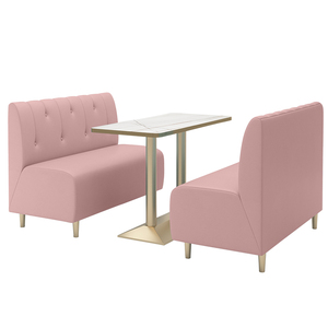Luxe moderne métal cuir sièges café meubles table et chaises ensembles canapé café <span class=keywords><strong>restaurant</strong></span> banc - Product Image 6