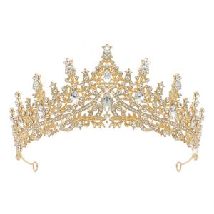 Couronne de Princesse Scintillante à la Mode, Accessoire de Tête de Luxe pour Anniversaire, Tiara en Strass pour Mariage et Fêtes, pour Mariée - Product Image 2
