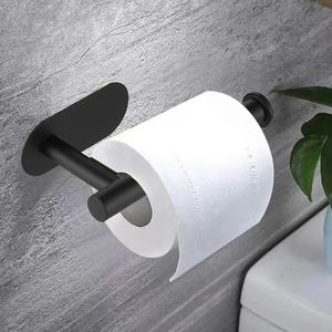Adhesive Paper Towel Holder – Wall Mount Tissue <b>Roll</b> Dispenser, Under Cabinet Napkin <b>Rack</b>, Toilet Paper Holder – No Drill, Water - Product Image 1
