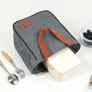 Insulated Lunch Bag Portable Foldable Cooler Bag For Work And Outdoor Use Grey Navy Blue Black - Product Image 3