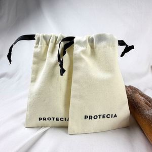 GOTS Certified Customized Recyclable Cotton Jewelry <b>Pouch</b> Gots Certified Cotton <b>Drawstring</b> Bag Small Natural Cotton <b>Pouch</b> - Product Image 4