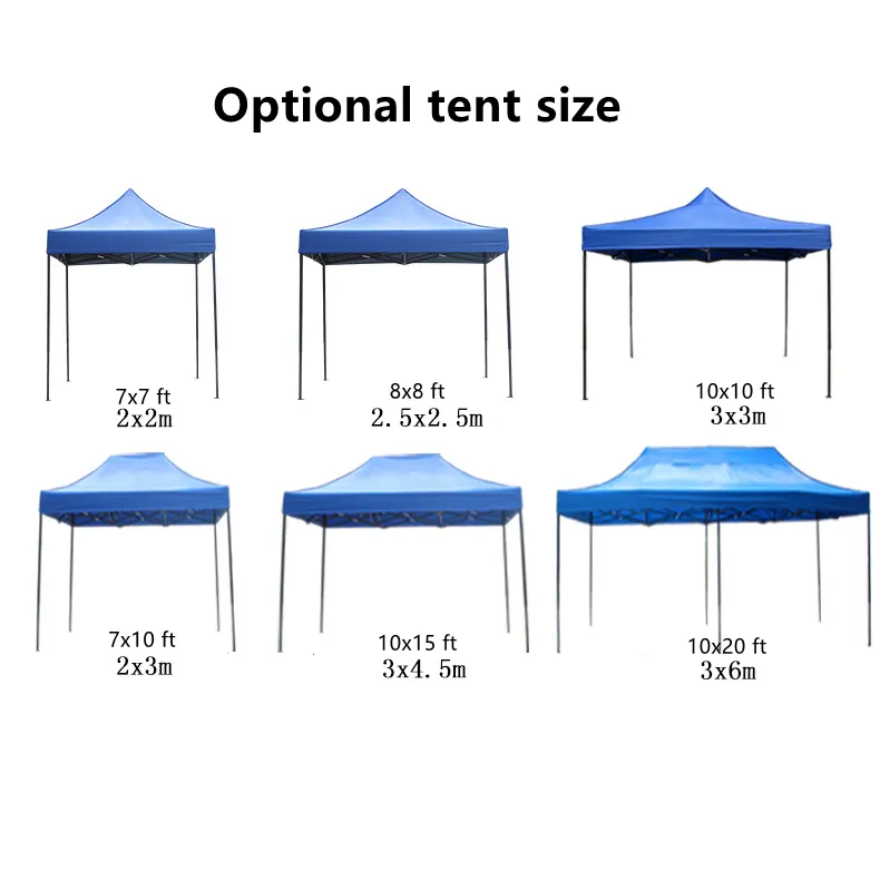 Özel hizmet açık su geçirmez 3x3 katlanır çadır 10x10 ft Pop Up tuval çadır bahçe çardağı gölgelik fuar çadırı