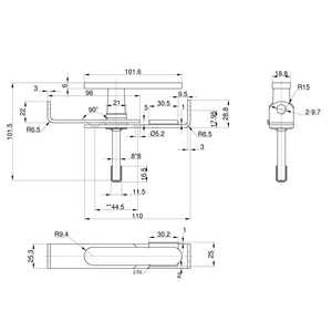 Poignée de porte en acier inoxydable 9205, pièce automobile, matériau 304 pour remplacement et réparation - Product Image 1
