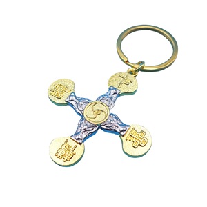 Porte-clés en métal personnalisé, plaqué or, laiton, design créatif, durable, cadeau d'affaires - Product Image 5