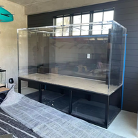 Aquarium rond en plastique et acrylique de marque Lucite, 600L, écologique, décoration d'intérieur, avec accessoires et emballage en boîte
