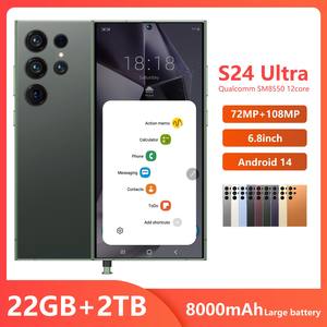 Buena configuración alta versión global S24 <span class=keywords><strong>Ultra</strong></span> teléfono inteligente 7 pulgadas <span class=keywords><strong>22</strong></span> + 2TB desbloqueo <span class=keywords><strong>S</strong></span>-Pen 5G WIFI 108MP cámara trasera LTE celular - Product Image 5