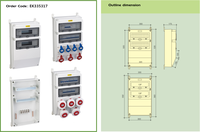 Boîtier combiné de prises multiprises industrielles étanches ABS OEM boîtier de distribution d'énergie