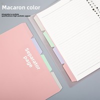 Séparateurs de classeur amovibles A5 A4 en PP, résistants à la déchirure, avec étiquettes pour carnet et agenda