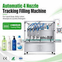 Machine de remplissage automatique ZXSMART à 4 buses pour savon liquide, lotion corporelle, shampoing, lessive
