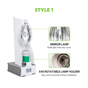 Lámpara de Cultivo Hortlight HLB-600SW-400V <span class=keywords><strong>600W</strong></span> HID <span class=keywords><strong>HPS</strong></span> de Aluminio para Floración y Crecimiento, CRI 90, 400-700 Mol/ms PPFD, Espectro Completo, Personalizable - Product Image 1